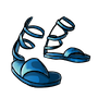 Blue Spiral Sandals
